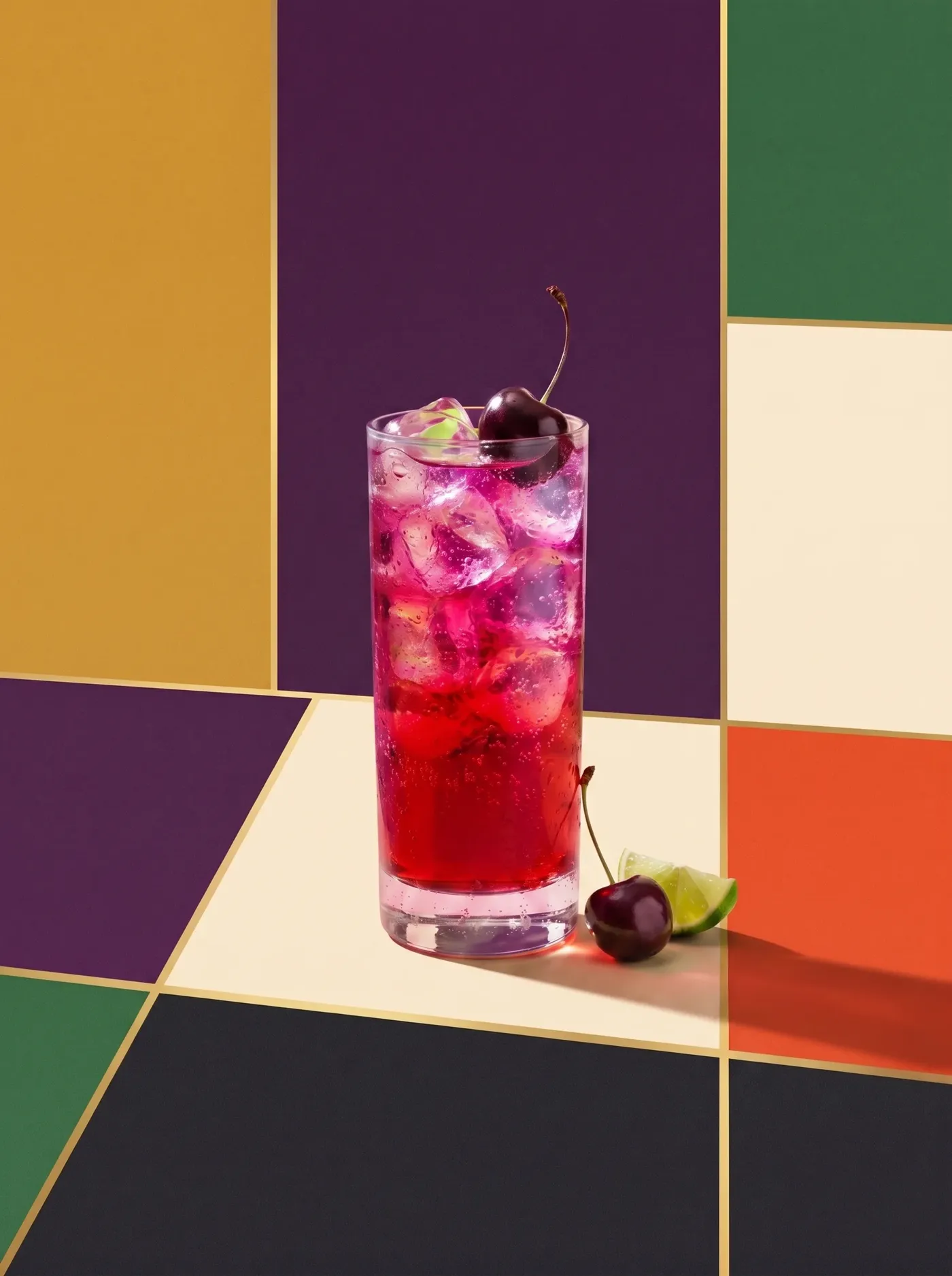 Williamsburg Cherry Fizz in a glass