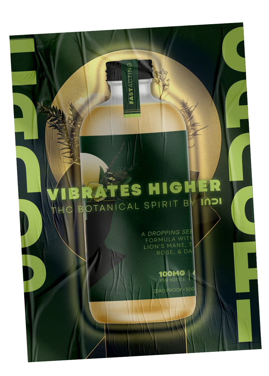 A green poster showing a Canopi Bottle